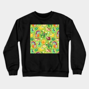 Green Animal Glam Dudes Crewneck Sweatshirt